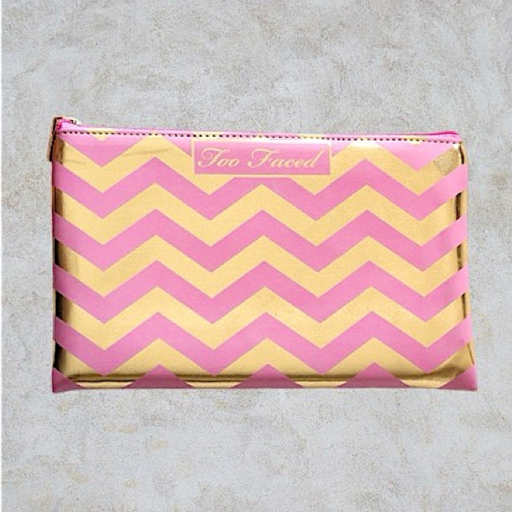 Too Faced Pink Gold Makeup Pouch